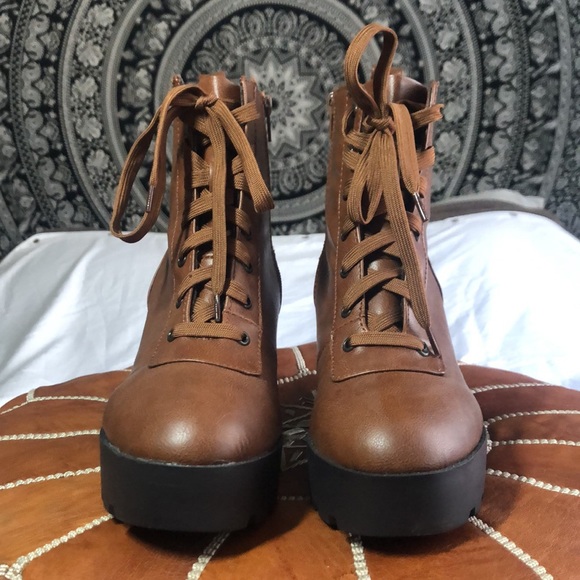 Bamboo chunky combat style boots - Picture 5 of 9